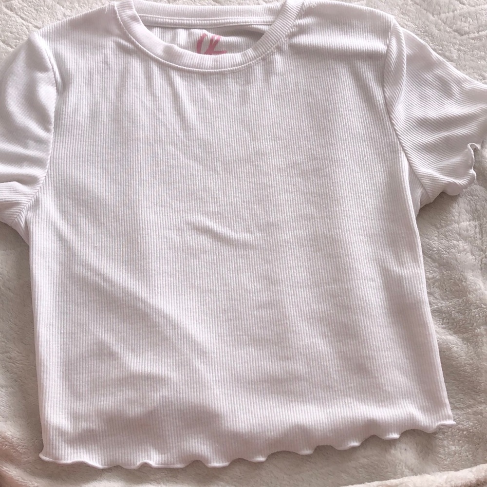 Ribbed white Top